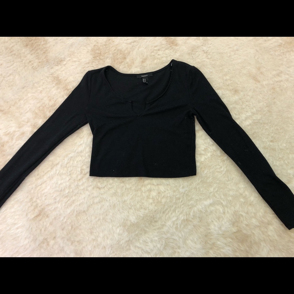 Forever 21 long sleeve crop top